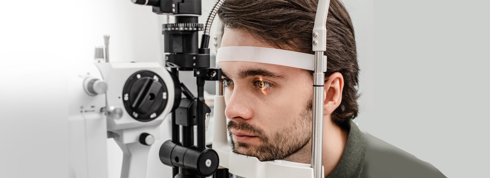 young man during eye exam in Sanford